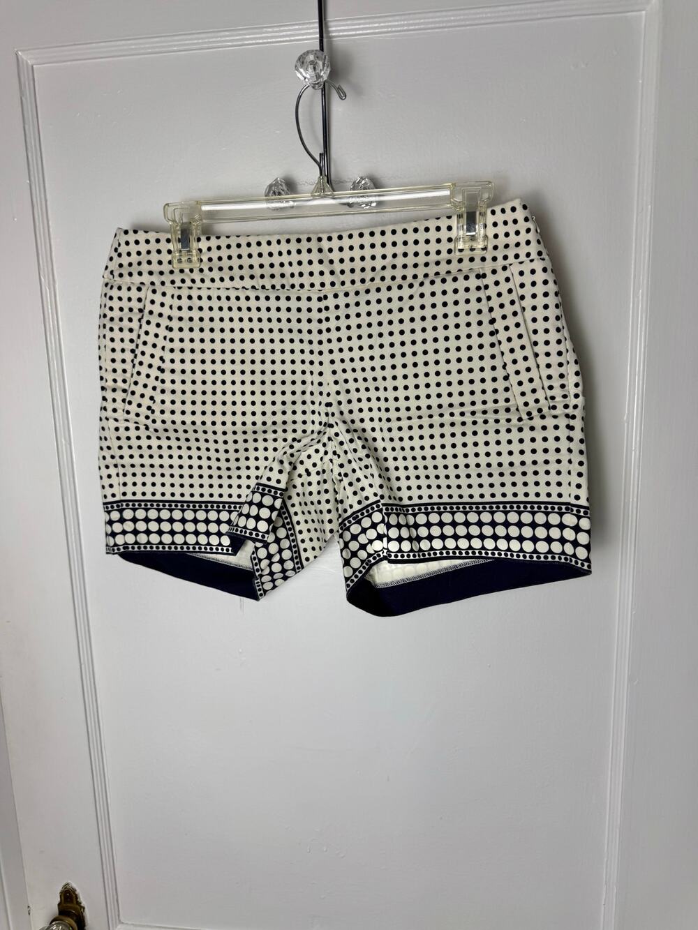 J. Crew Factory Stretch Polka Dot Chino Shorts Twee Hipster Minimalist Women's 4